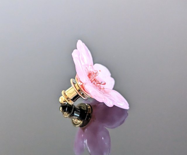受注制作】Early Bloom 本物のお花 早咲き桜のタックピン ピンブローチ