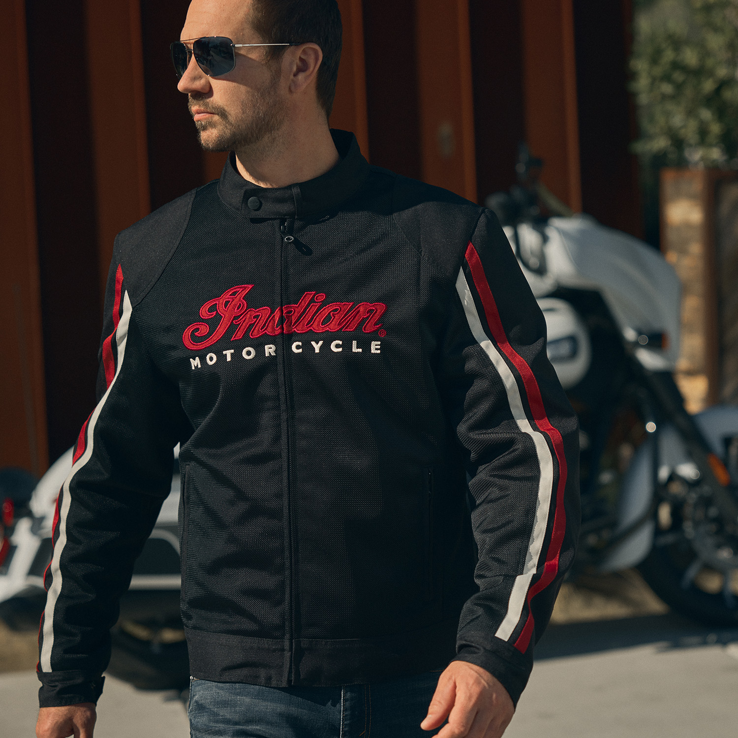 Men's Milestone Mesh Jacket, Black | Indian Motorcycle