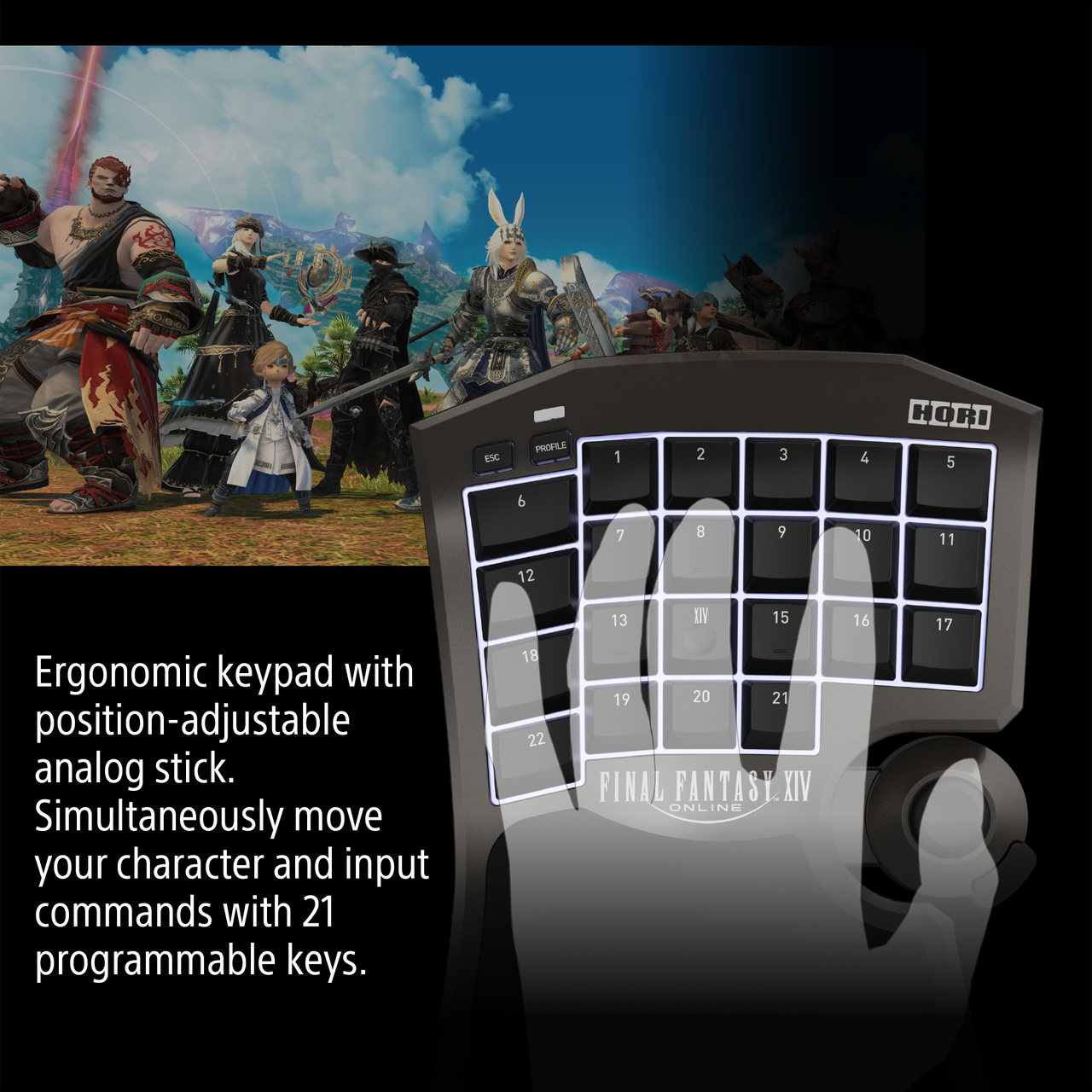 HORI Tactical Assault Commander F14 (Final Fantasy XIV Black