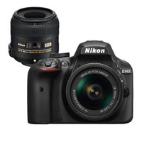 Nikon D3400 AF-P 18-55mm and AF-S 40mm F2.8G DX Micro Lens Kit