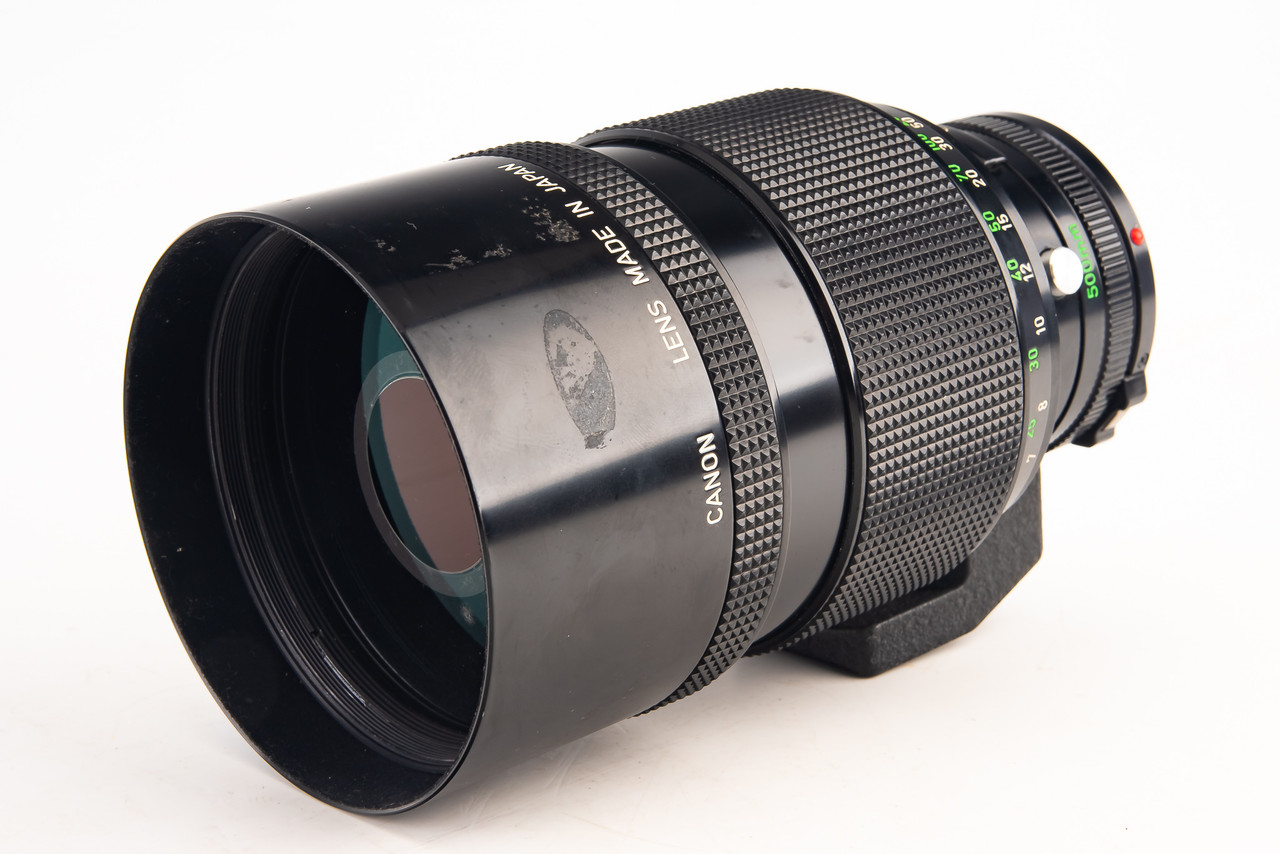 Canon 500mm f/8 Mirror Reflex New FD MF Telephoto Lens with Caps