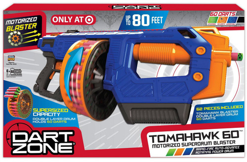 Dart Zone Tomahawk 60 Motorized Superdrum Blaster Exclusive Dart