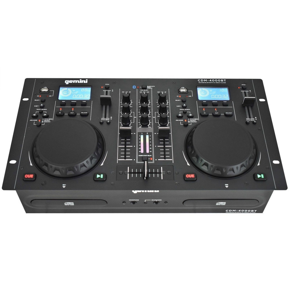 GEMINI CDM-4000BT All-in-One Bluetooth Media DJ Controller