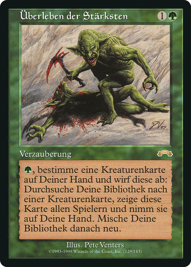 適者生存※一枚です。 MTG of the 日語 (英語） |