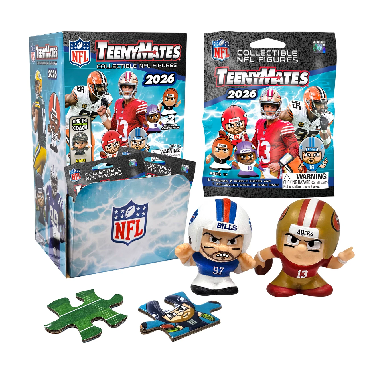 Party Animal NFL 2026 TeenyMates Figurines Mystery Box (32 packs