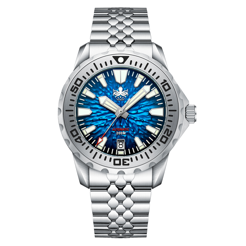 PHOIBOS KRAKEN 200M Automatic Dive Watch with Reef Blue Dial #PY059B