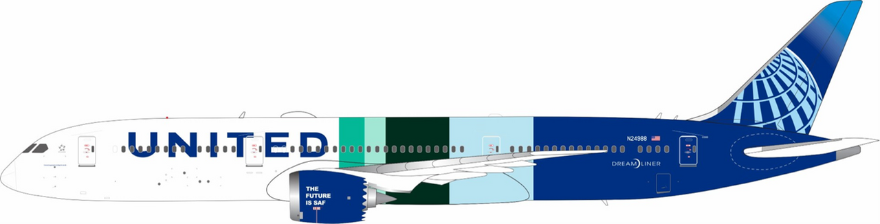 Inflight200 United Airlines Boeing 787-9 N24988 THE FUTURE IS SAF