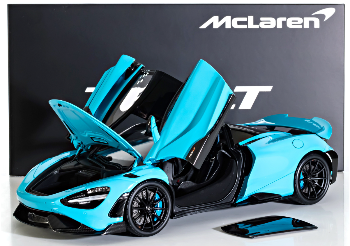 1/18 HP Diecast McLaren 765LT (Curacao Blue) Diecast Car Model