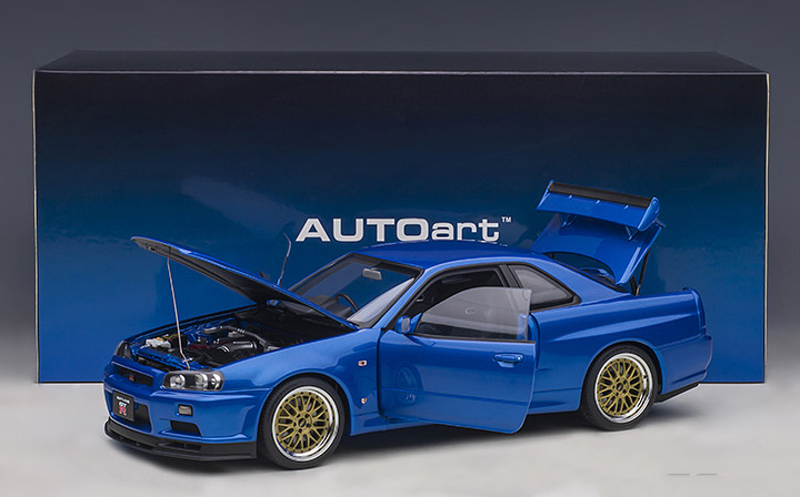 1/18 AUTOart Nissan Skyline GT-R GTR R34 V-Spec II with BBS LM