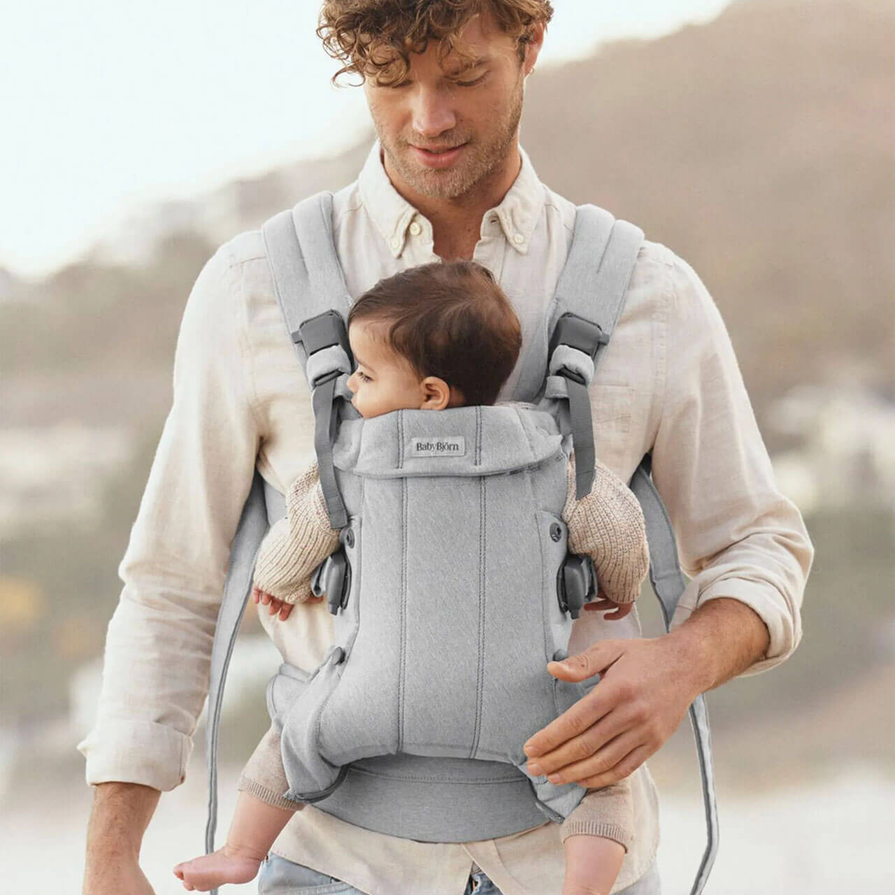 BabyBjorn Baby Carrier Harmony Woven Melange - Light Grey