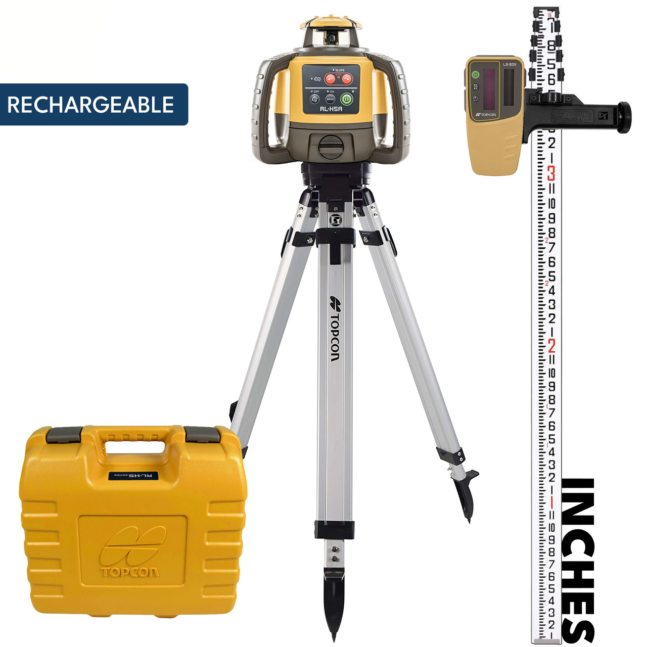 Topcon RL-H5A Self-Leveling Laser PS.RB Kit with LS-80X Receiver