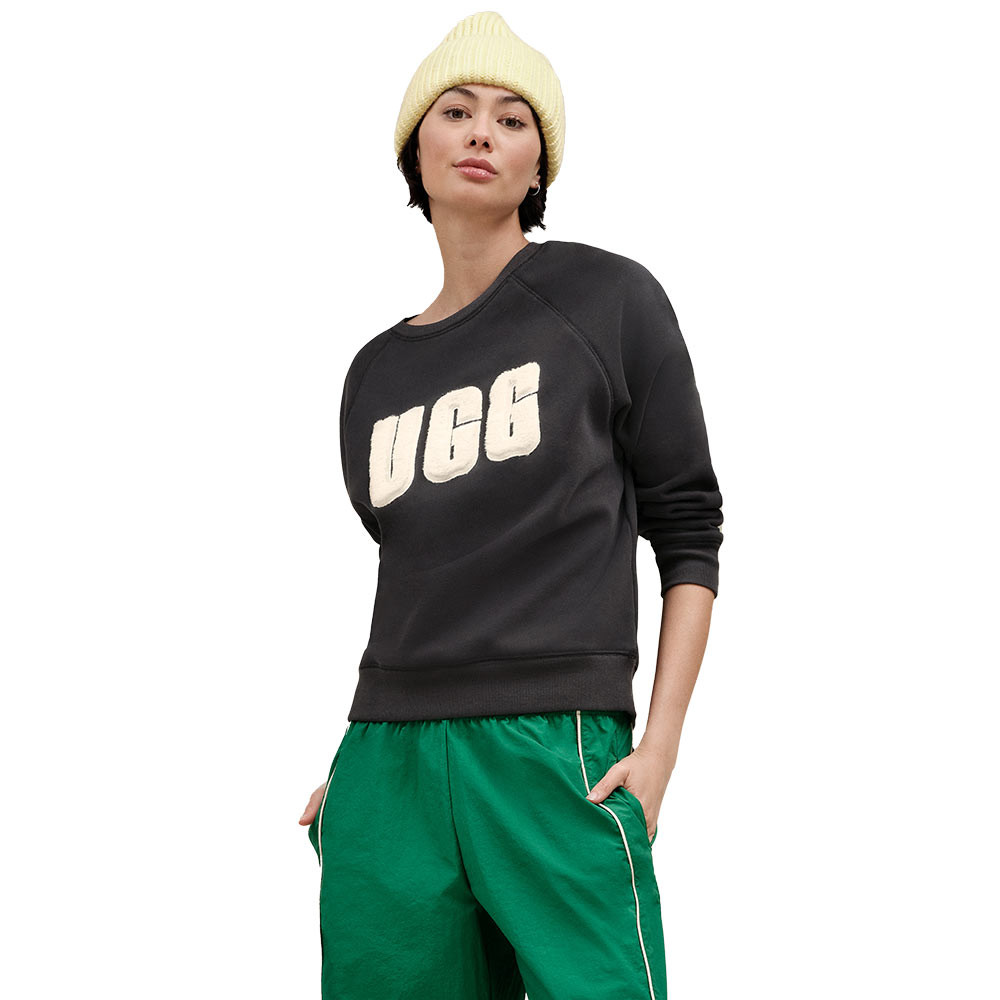 Women's UGG Madeline Fuzzy Logo Crewneck Sweatshirt | Eagle Eye