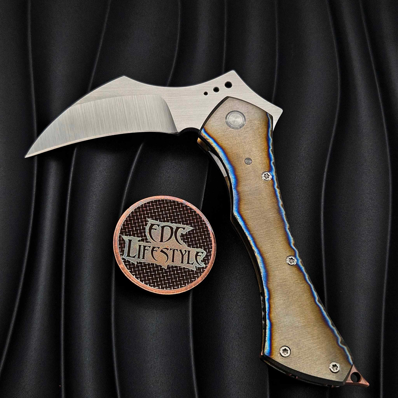 Sergey Rogovets Mini Grim Reaper Edge Flamed Titanium Folder 3.1