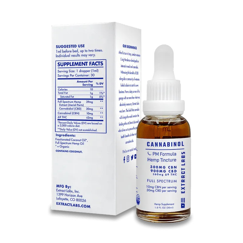 PM Tincture (CBD/CBN) | Extract Labs