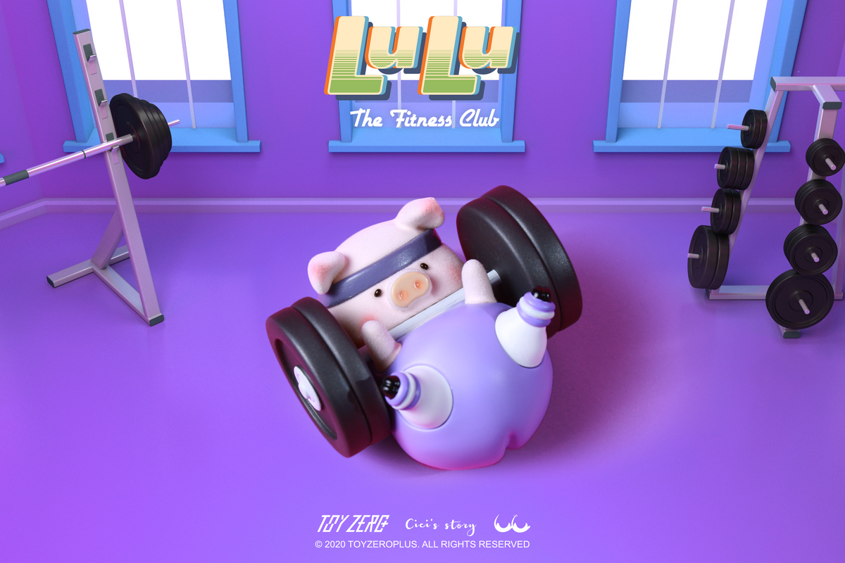 Lulu Piggy The Fitness Club Blind Box by Cici's Story - myplasticheart