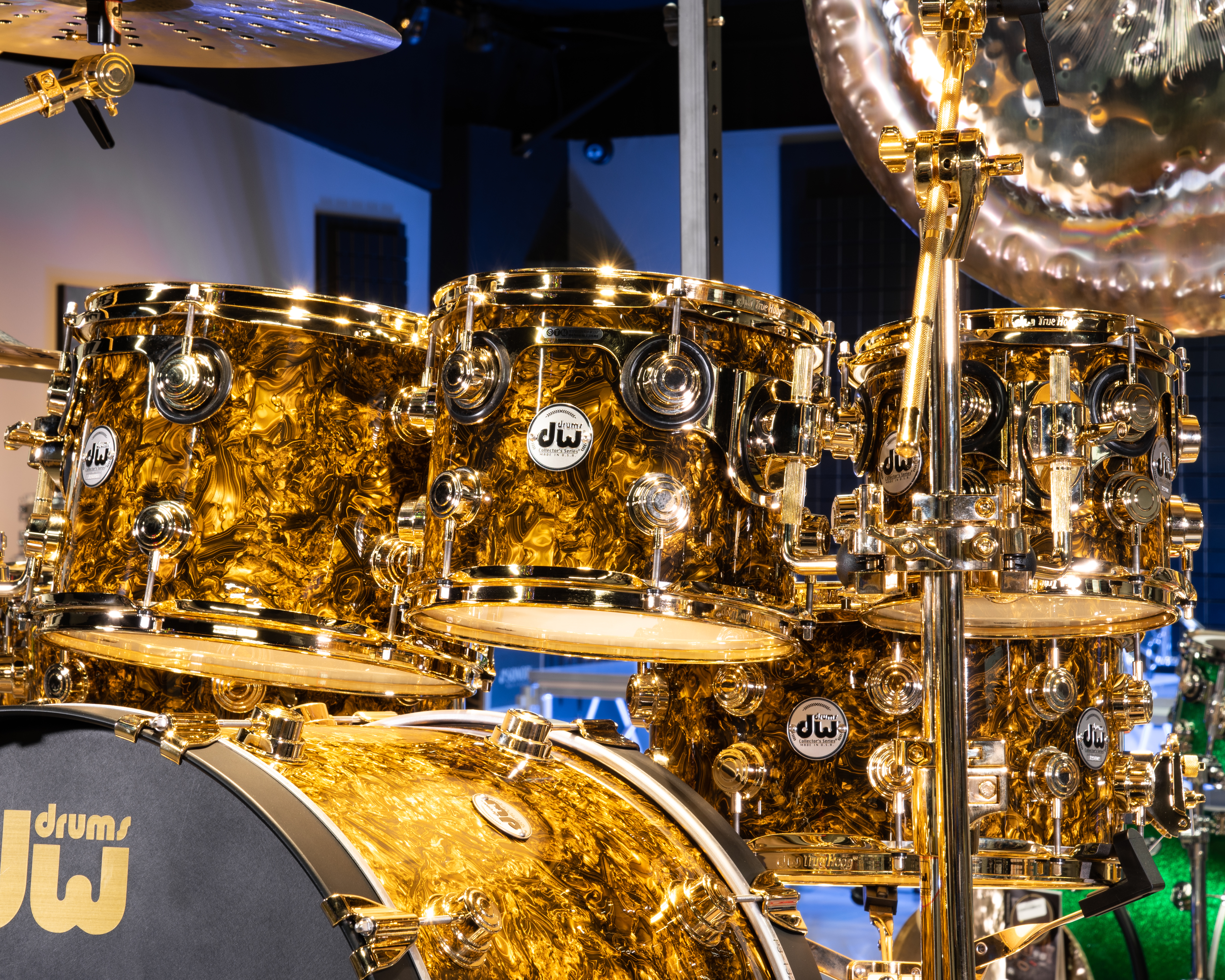 DW Collector's 7pc Maple SSC Shells Gold Abalone w/Gold Hardware