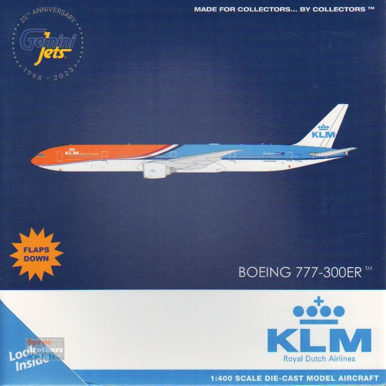 GEMGJ2268F 1:400 Gemini Jets KLM B777-300ER Reg #PH-BVA Flaps Down