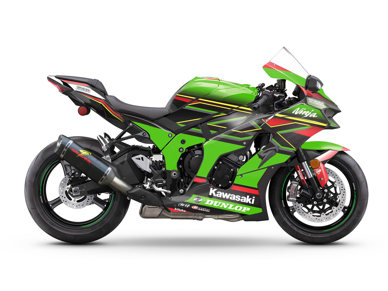 Graves Kawasaki ZX-10R OEM Bodywork Graphics Set - Green