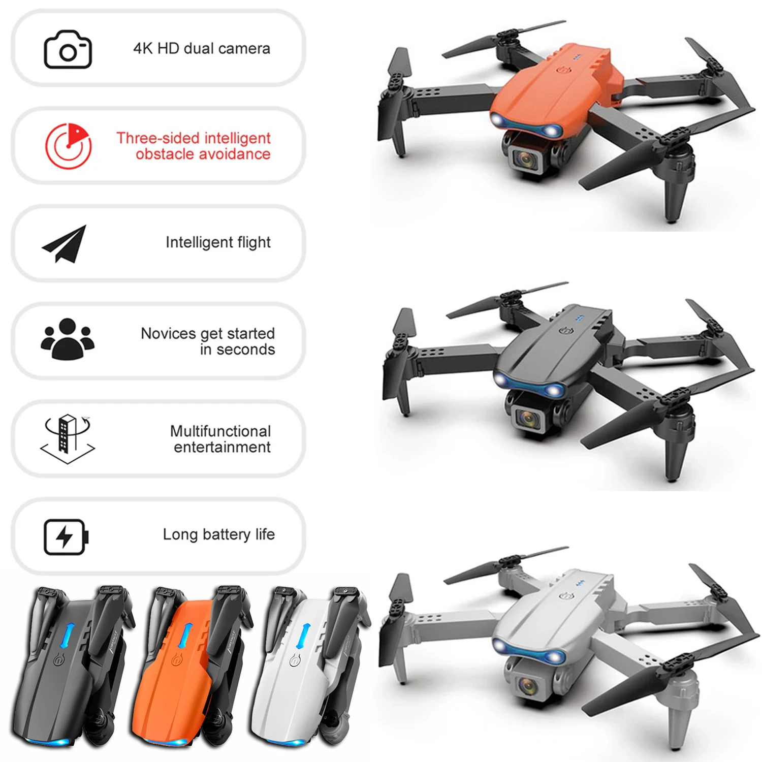 Drone X Pro Quadcopter 2026 5G 4K GPS HD Dual Camera WiFi FPV