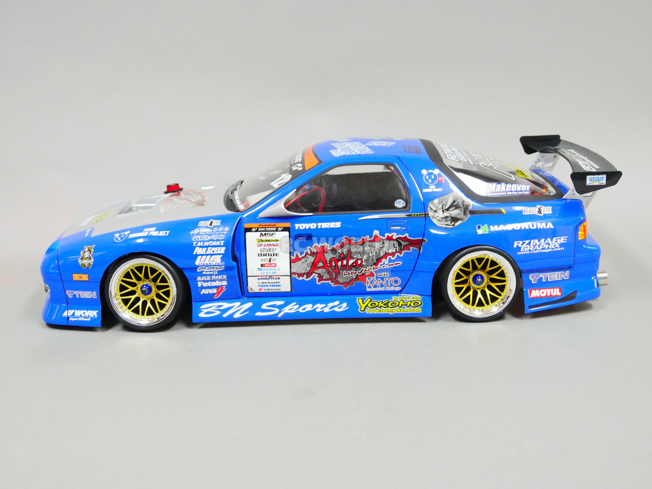 RC 1/10 Drift MAZDA RX7 Toyo Tires Yokomo AWD Chassis w/ GYRO +LED RTR