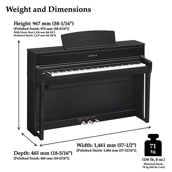 Heid Music | Yamaha CLP-775 Clavinova Digital Piano - Black Matte