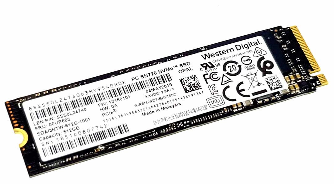 XMW6J - 512GB M.2 PCIe NVMe 2280 MLC 3D-Nand SSD Solid State