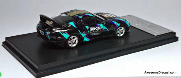 1994 Toyota Supra JZA80, Black: HKS Livery 1:64 Diecast Model Car