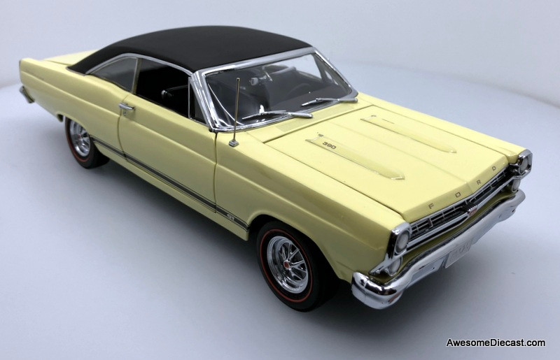 RARE!! 1967 Ford Fairlane GT, Yellow 1:18 Diecast Model Car by GMP