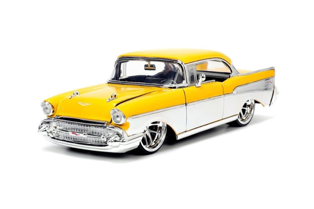 1957 Chevy Bel Air, Yellow - Jada Toys 34200/4 - 1/24 Scale