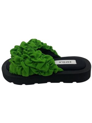 ENFOLD(エンフォルド) / レザークロスサンダル/36/WHT | 中古品の販売