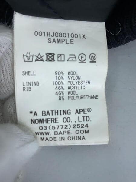 A BATHING APE(アベイシングエイプ) / スタジャン/XL/ポリエステル/BLK