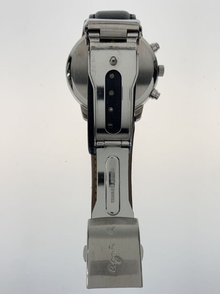 agnes b.(アニエスベー) / ソーラー腕時計/アナログ/レザー/WHT/BLK/SS