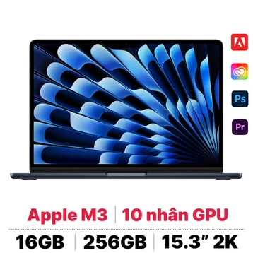 Macbook Air M3 13 inch 2024 16GB - 256GB | Giá rẻ 02/2026, trả góp 0%