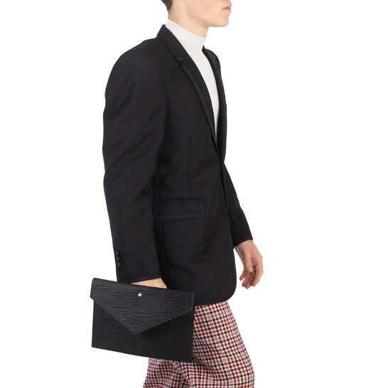 Montblanc Meisterstuck Black Leather 4810 Envelope Pouch 130921