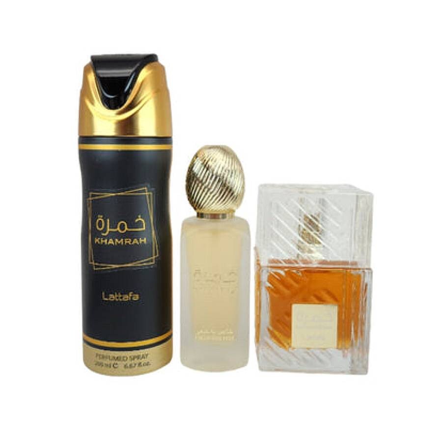 Lattafa Unisex Khamrah 3pcs EDP Gift Set Fragrances 6290362340096