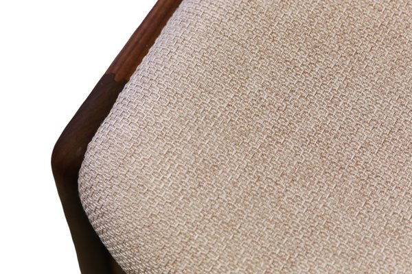 Dining Chairs Model 89 in Teak and Beige Upholstery attributed to