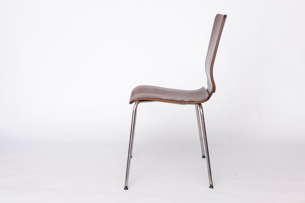 Vintage Gilbert Stackable Dining Chair in Teak Plywood Seat with