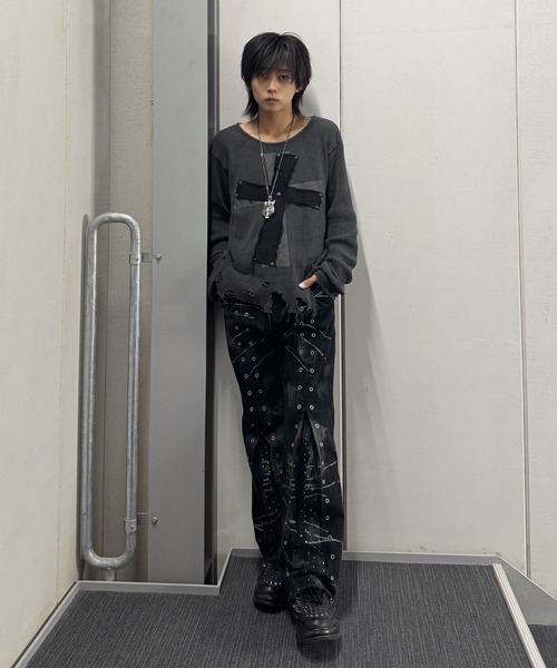 GRANCY | 【GRANCY】Crazy Design Skinny Flare Denim Pants