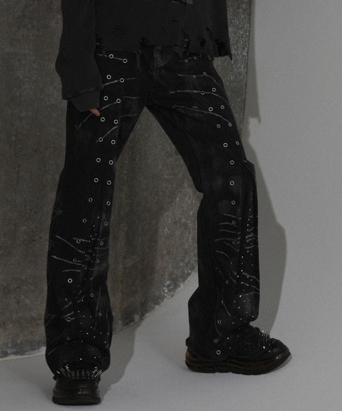GRANCY | 【GRANCY】Crazy Design Skinny Flare Denim Pants