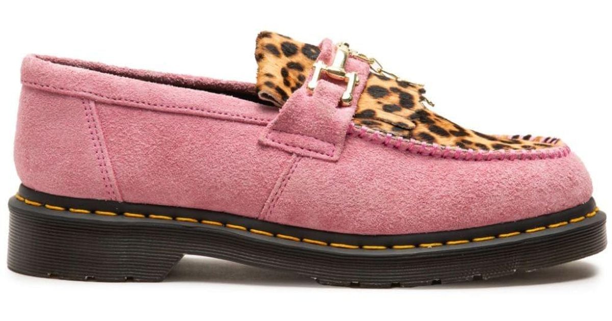 メンズ Dr. Martens Adrian レオパード ローファー ピンク | Lyst