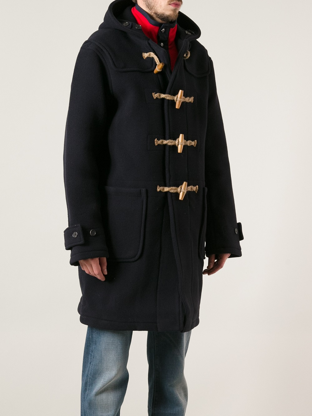 Polo Ralph Lauren Duffle Coat in Blue for Men | Lyst
