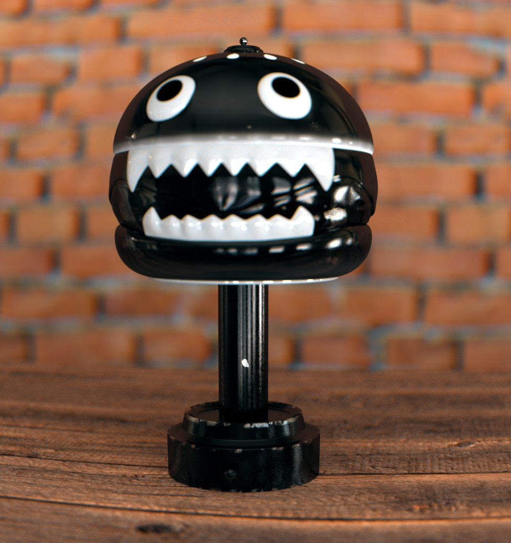 Saki Katsume - UNDERCOVER HAMBURGER LAMP / hommage product CG