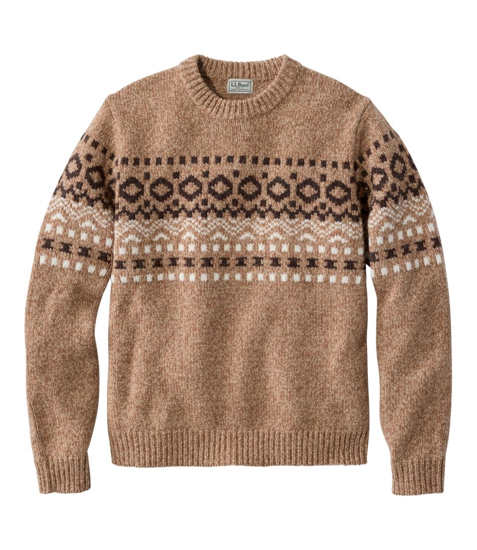 Men's Bean's Classic Ragg Wool Sweater, Crewneck, Fair Isle