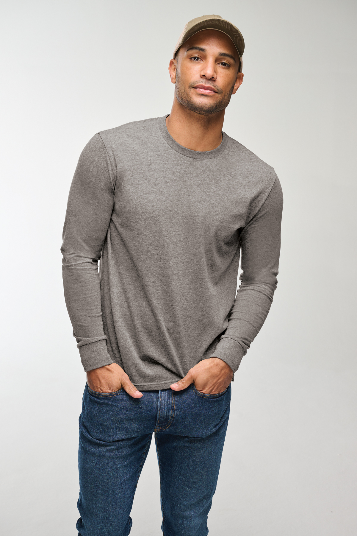 District Perfect Blend CVC Long Sleeve Tee | Product | District