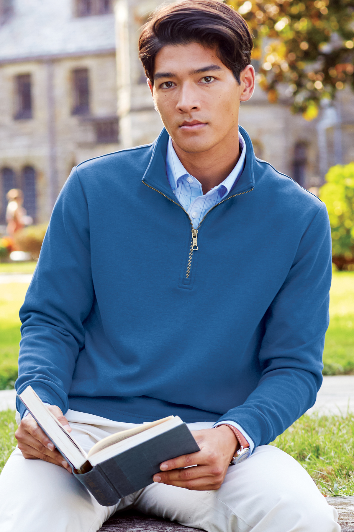 Brooks Brothers Double-Knit 1/4-Zip | Product | Company Casuals