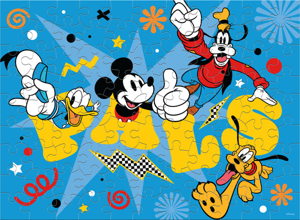 Kids 100 Piece Deluxe Puzzle - Disney Mickey and Pals Foil - 100