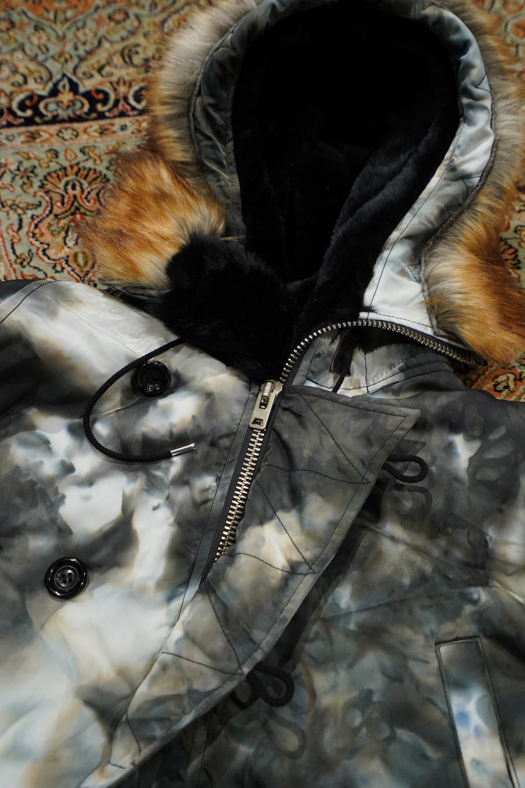 SUGARHILL（シュガーヒル）のPOUR CAMO N3-B(OLIVE BLACK)(コート)の