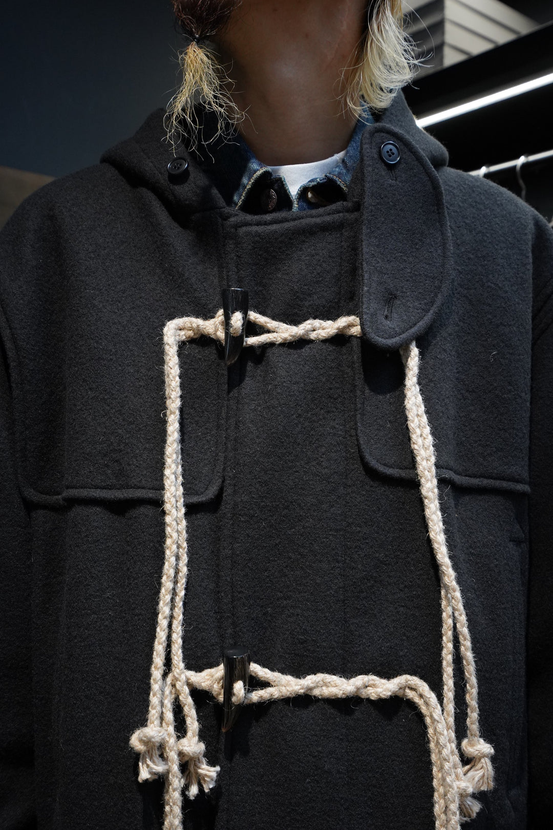 SUGARHILL（シュガーヒル）のCORDED DUFFLE COAT(CHARCOAL BLACK