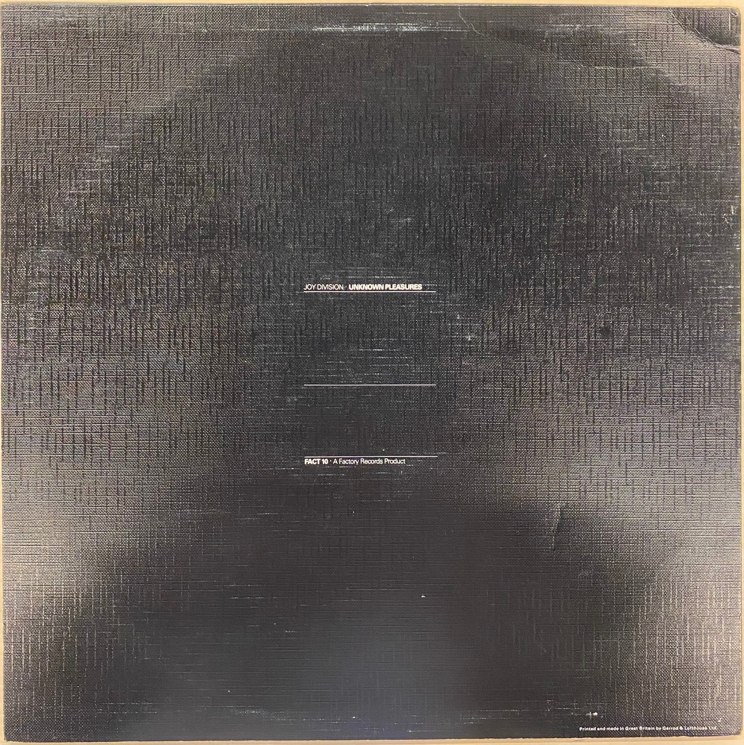 中古LP】Joy Division - Unknown Pleasures – CELLAR RECORDS