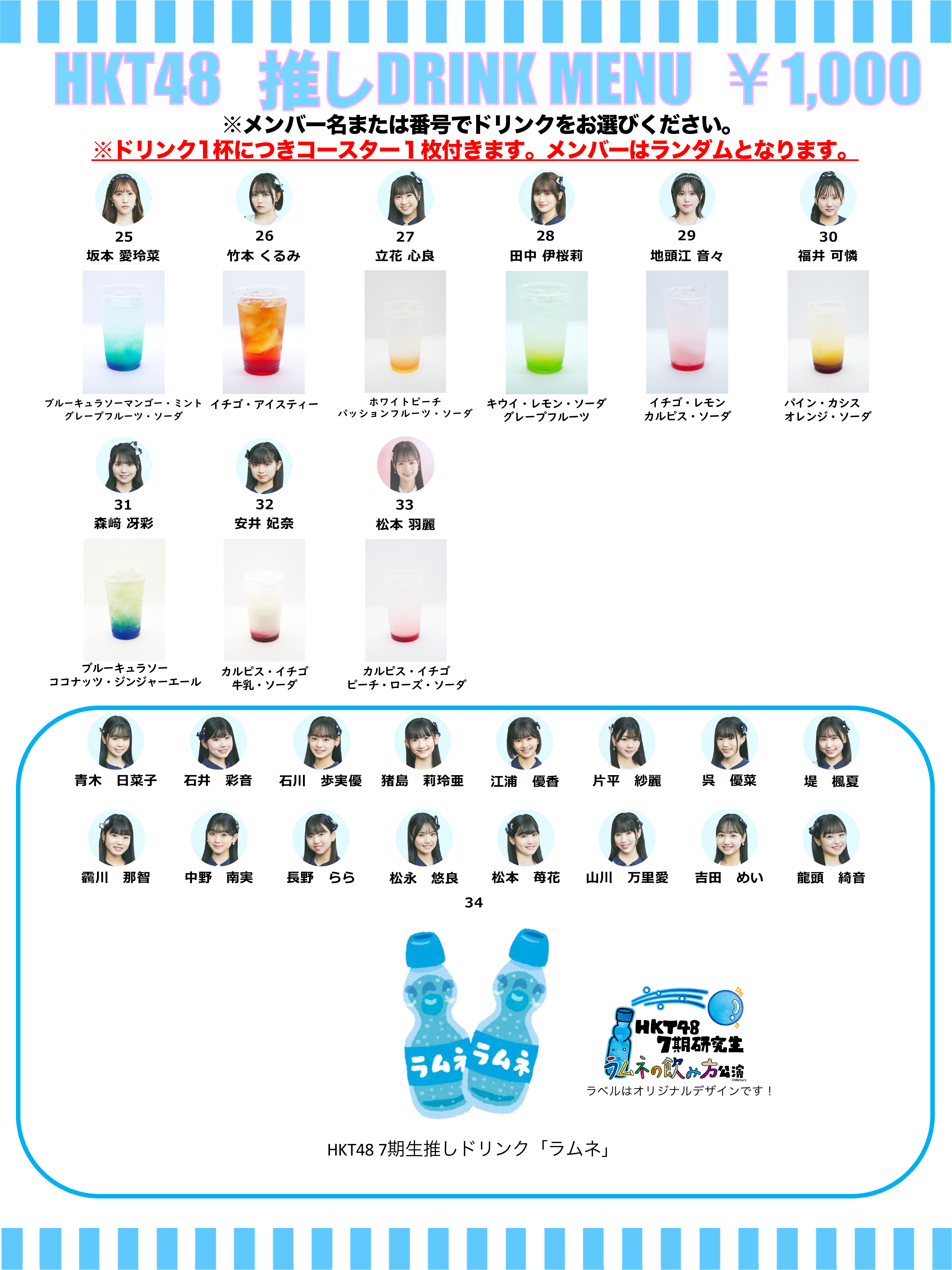 HKT48 推しドリンク コースター第15弾販売開始のお知らせ | ニュース